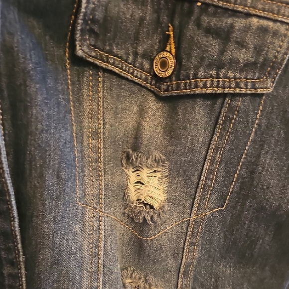 Distressed Denim Jacket - Picture 3 of 3